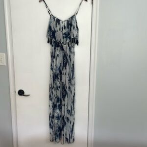 A&F semi sheer dress/cover up. Leg slits, tassle embellishment in front